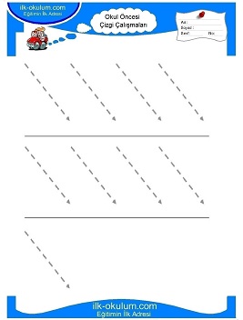 Çocuklar İçin Çizgi Çalışma Sayfaları 